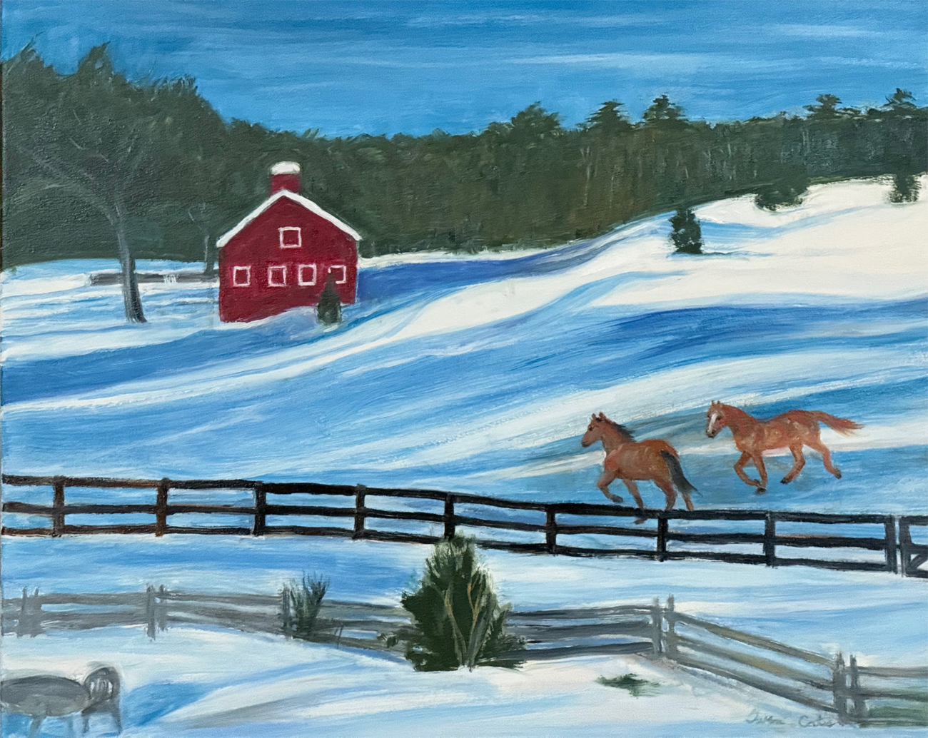 Red Barn in the Snow